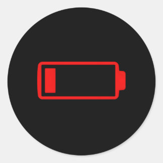 Moeder Mama Lage Batterij Energie Familie Moederda Ronde Sticker