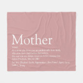 Moeder mama mama Definitie Stusty Roos Roze Fleece Deken (Voorkant (Horizontaal))