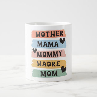 Moeder Mama Mams Madre Mom Mug | Cute Multilingua Grote Koffiekop