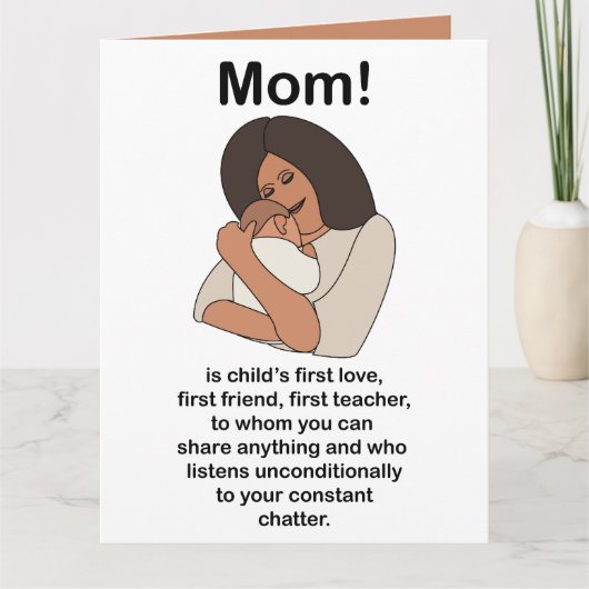 Moeder Mama Moeder Citaat Verjaardag Kaart (Voorkant)