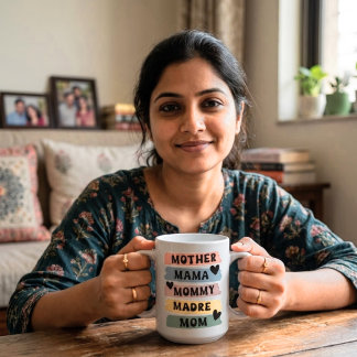 Moeder Mama Moedertje Madre Mom Mug | Cute Multili Grote Koffiekop