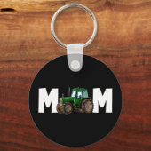 Moeder mama van de jarige jongen kind tractor boer sleutelhanger (Voorkant)