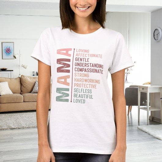 Moeder mama woord kunst liefde t-shirt