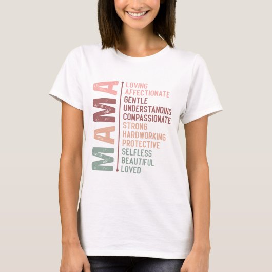 Moeder mama woord kunst liefde t-shirt (Voorkant)