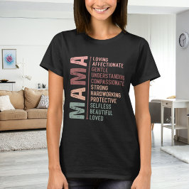 Moeder mama woord kunst liefde zwart t-shirt