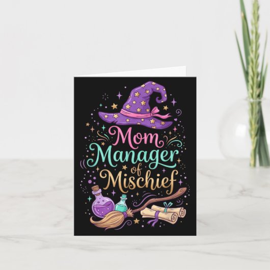 Moeder Manager Van Ondeugd Moederdag Grappige Vrou Kaart (Voorkant)