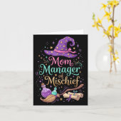 Moeder Manager Van Ondeugd Moederdag Grappige Vrou Kaart (Gele Bloem)