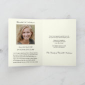 Moeder Maria begrafenis gebedsmonument Dank u Notitiekaartje (Binnen)