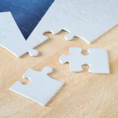 Moeder Maria Blauw Boog Religieus Katholiek Legpuzzel (Zijkant)