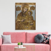 Moeder Maria Christus Kind Gouden Lithograaf 1872 Canvas Afdruk (Insitu (Woonkamer))