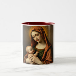 Moeder Maria en Baby Jesus Coffee Mok