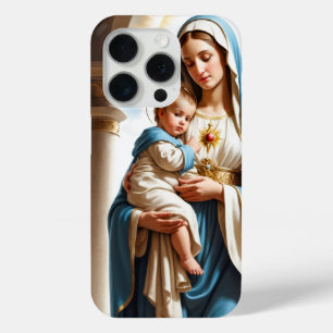Moeder Maria en het kindje Jezus iPhone 15 Pro Case