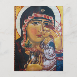 Moeder Maria En Jezus Kunst Briefkaart