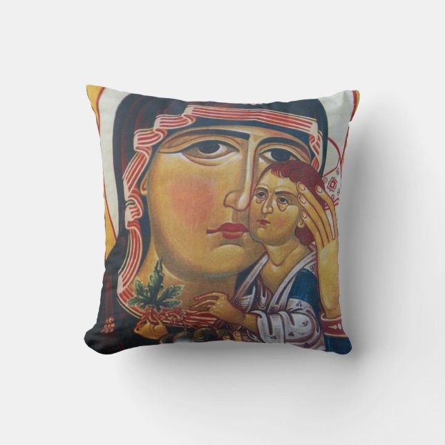 Moeder Maria En Jezus Kunst Kussen (Voorkant)