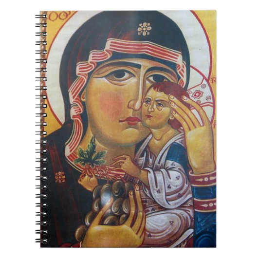 Moeder Maria en Jezus Kunst Notitieboek (Voorkant)