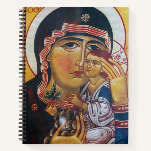 Moeder Maria En Jezus Kunst Notitieboek (Voorkant)