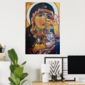 Moeder Maria en Jezus Kunst Poster (Thuiskantoor)