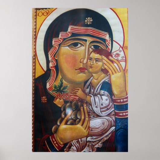 Moeder Maria en Jezus Kunst Poster (Voorkant)