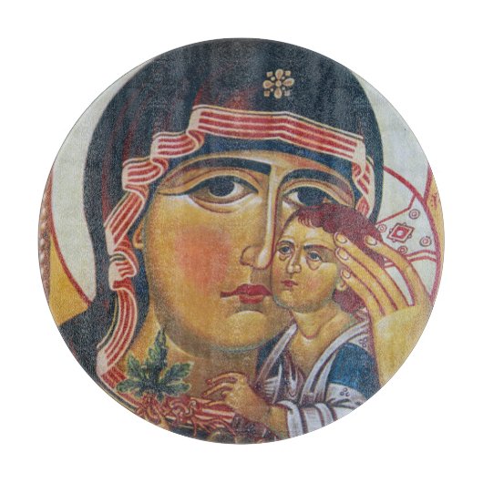 Moeder Maria en Jezus Kunst Snijplank (Voorkant)