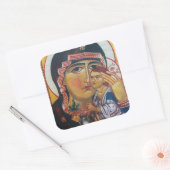 Moeder Maria En Jezus Kunst Vierkante Sticker (Envelop)
