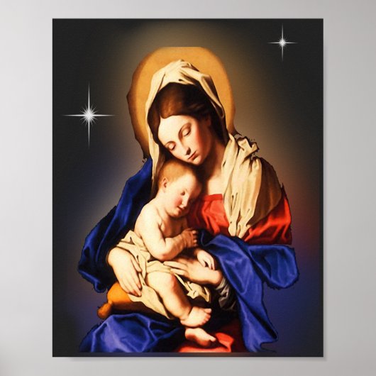 Moeder Maria en Kind Jezus  Poster (Voorkant)