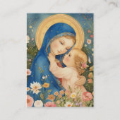 Moeder Maria en kind Katholiek gedicht Plaatskaartje (Voorkant)