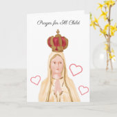 Moeder Maria gebed voor ziek kind - gevouwen Kaart (Gele Bloem)