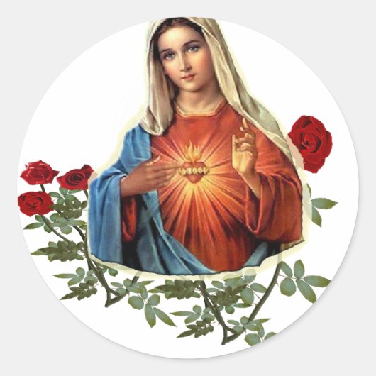 Moeder Maria Gift Items Ronde Sticker (Voorkant)