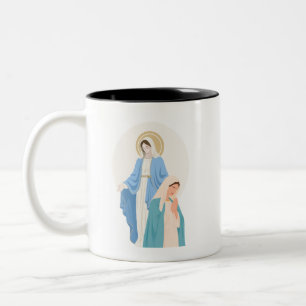 Moeder Maria katholieke christelijke geschenken ge Tweekleurige Koffiemok