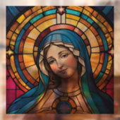 Moeder Maria Kleurrijk Glas in lood Maagd Maria Raamsticker (Vel 2)