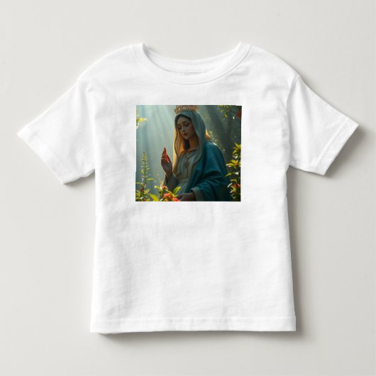 Moeder Maria Koningin van de Hemel Peuter Tee Shir Kinder Shirts (Voorkant)