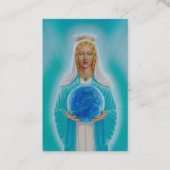 Moeder Maria - Maagd van het Wereldbol Visitekaartje (Voorkant)