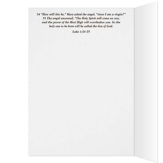 Moeder Maria met Baby Jesus Kerst Kaart (Binnen (Links))