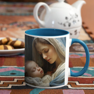 Moeder Maria met Baby Jesus versie 1 Koffiemok