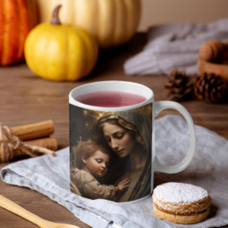 Moeder Maria met Baby Jesus versie 3 Koffiemok