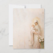 Moeder Maria met de doop van Baby Bedankkaart (Achterkant)