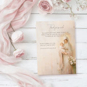 Moeder Maria met de doop van Baby Bedankkaart