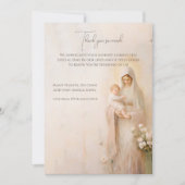 Moeder Maria met de doop van Baby Bedankkaart (Voorkant)