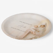 Moeder Maria met de doop van Baby Papieren Bordje (Gekanteld)