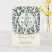  Moeder Maria met engelen Kaart (Gele Bloem)