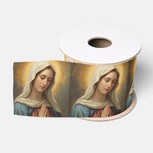 Moeder Maria - Religieuze Gelegenheden Grosgrain Lint (Spoel)