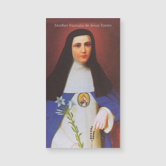 Moeder Mariana de Jesus Torres Magnetic Card (Voorkant)