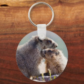 Moeder Marmot met Baby Sleutelhanger (Voorkant)