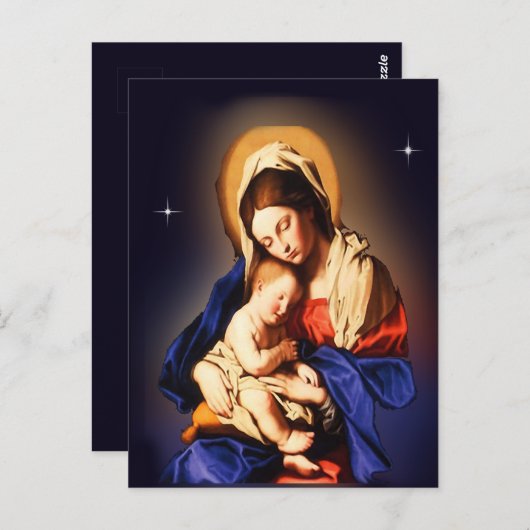 Moeder Mary Briefkaart (Voorkant / Achterkant)