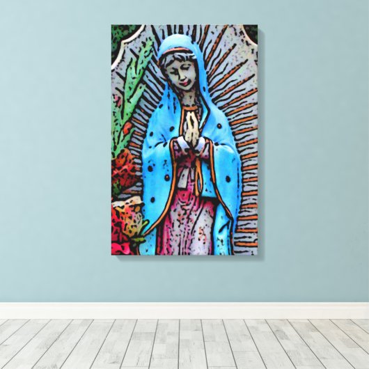moeder Mary Canvas Afdruk (Insitu (Houten vloer))