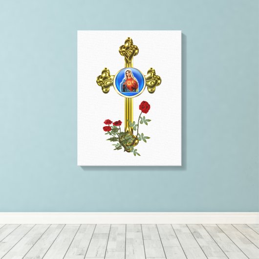 Moeder Mary Canvas Afdruk (Insitu (Houten vloer))