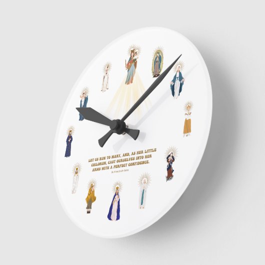 Moeder Mary Clock Ronde Klok (Hoek)