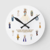 Moeder Mary Clock Ronde Klok (Voorkant)