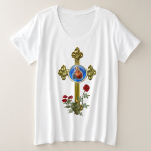 Moeder Mary Cross t-shirts