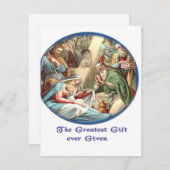 Moeder Mary en baby Jesus Feestdagenkaart (Voorkant / Achterkant)